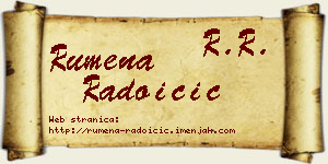 Rumena Radoičić vizit kartica